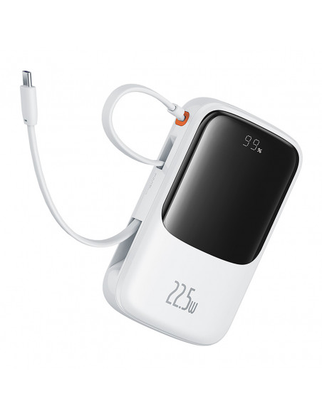 
Išorinė baterija 10000mAh Qpow Pro+ 22.5W USB-C - balta
