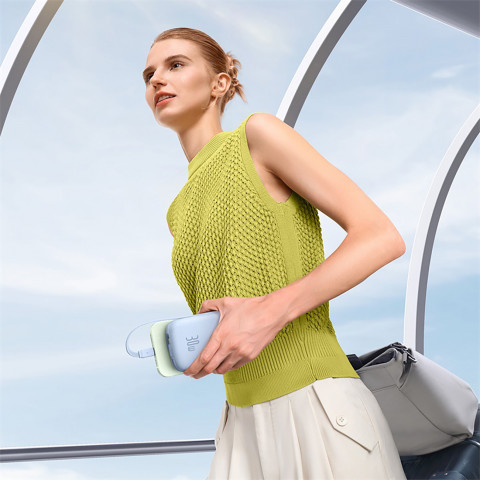 
„QPow 2“ 30 W 10000 mAh išorinė baterija su įmontuotais USB-C laidais – mėlyna
