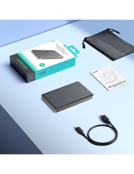 
„Powerbank Pro 10000mAh Ultrathin Magnetic PD 20W USB-C Lightning“ – titano spalvos
