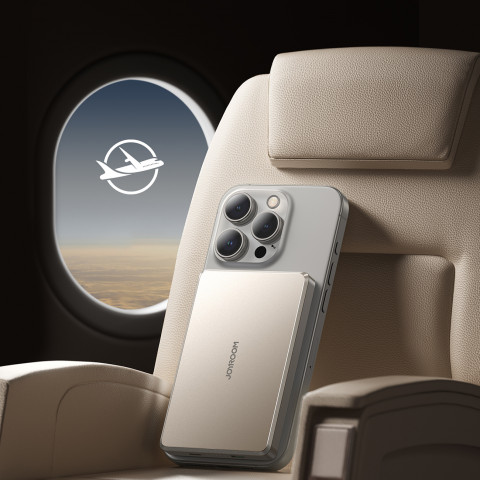 
„Powerbank Pro 10000mAh Ultrathin Magnetic PD 20W USB-C Lightning“ – titano spalvos
