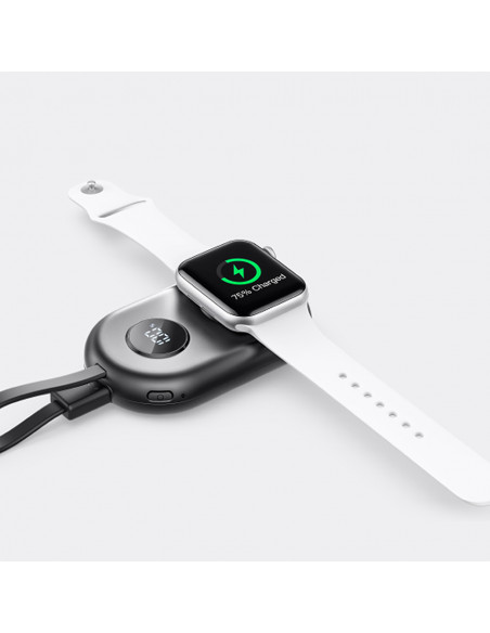 
Išmaniųjų laikrodžių išorinė baterija 5000mAh USB-C Lightning - juoda
