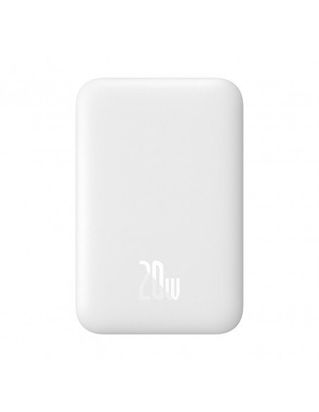 
6000mAh nešiojamas įkroviklis „Magnetic Mini Air 20W“ su USB-C laidu – baltas
