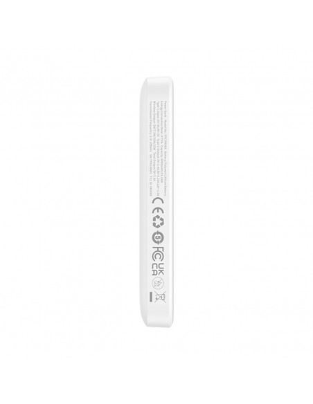 
6000mAh nešiojamas įkroviklis „Magnetic Mini Air 20W“ su USB-C laidu – baltas
