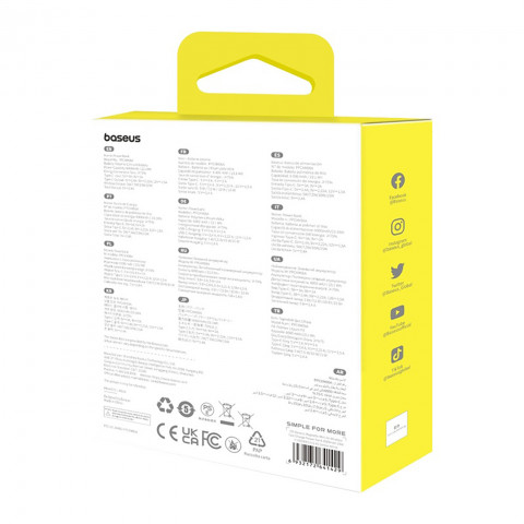 
6000mAh nešiojamas įkroviklis „Magnetic Mini Air 20W“ su USB-C laidu – baltas
