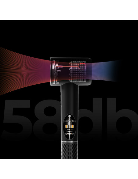 
H100 joninis plaukų džiovintuvas su temperatūros valdymu – pilkas
