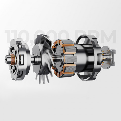 
H100 joninis plaukų džiovintuvas su temperatūros valdymu – pilkas
