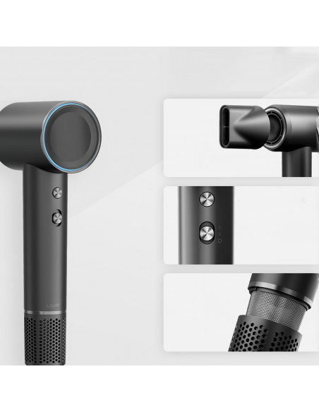 
H100 joninis plaukų džiovintuvas su temperatūros valdymu – pilkas
