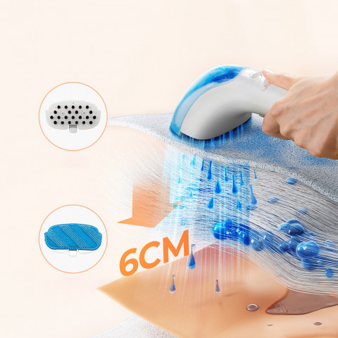 
Giluminio valymo 1900 W garinis valytuvas su garų valymo funkcija B200 - baltas
