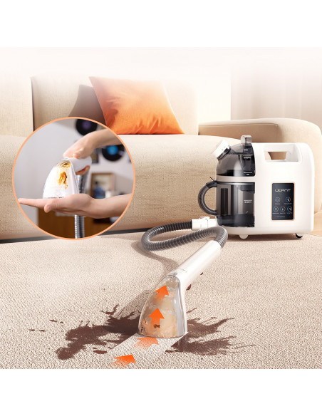 
Giluminio valymo 1900 W garinis valytuvas su garų valymo funkcija B200 - baltas
