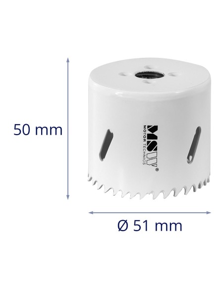 Dviejų metalų skylių pjūklo grąžtas metaliniam medienos plastikui sk. 51 mm Dviejų metalų skylių pjūklo grąžtas metaliniam medienos plastikui sk. 51 mm