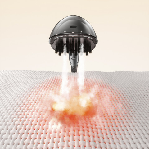 
Giluminio valymo 1900 W garinis valytuvas su garų valymo funkcija B200 + šepetys - baltas
