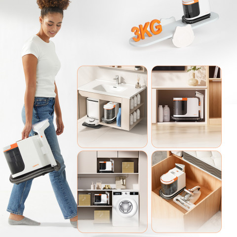 
Skalbimo dulkių siurblys 12000Pa 450W 55C savaiminio išsivalymo B200-SE - baltas
