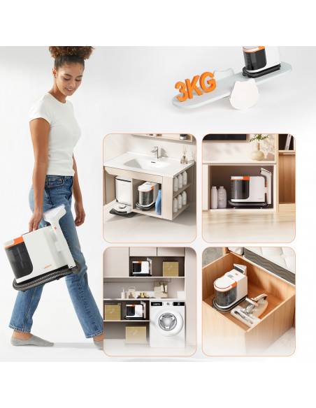 
Skalbimo dulkių siurblys 12000Pa 450W 55C savaiminio išsivalymo B200-SE - baltas
