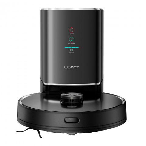 
Robotas dulkių siurblys su šluostės funkcija + įkrovimo ir valymo stotelė U100 - pilkas
