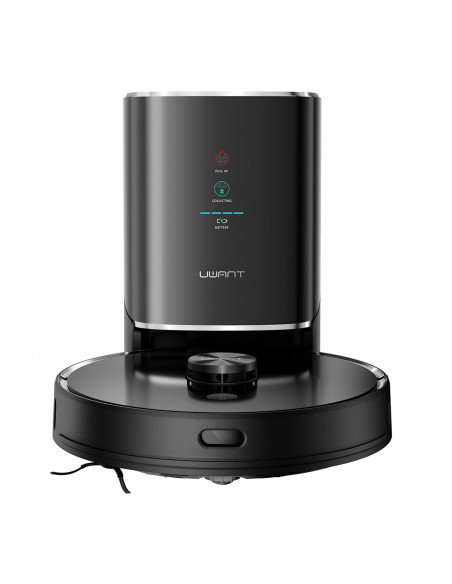 
Robotas dulkių siurblys su šluostės funkcija + įkrovimo ir valymo stotelė U100 - pilkas
