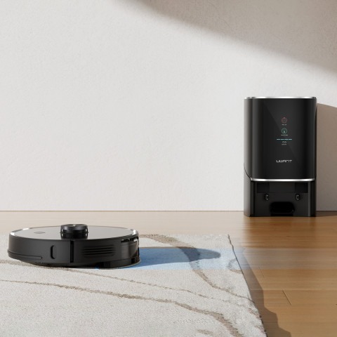 
Robotas dulkių siurblys su šluostės funkcija + įkrovimo ir valymo stotelė U100 - pilkas
