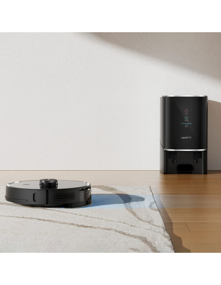 
Robotas dulkių siurblys su šluostės funkcija + įkrovimo ir valymo stotelė U100 - pilkas
