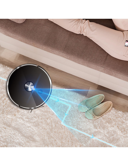 
Robotas dulkių siurblys su šluostės funkcija + įkrovimo ir valymo stotelė U100 - pilkas
