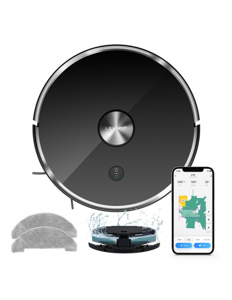 
U100 Lite robotas dulkių siurblys su šluostės funkcija + įkrovimo stotelė - pilkas
