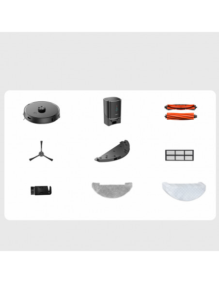 
U100 Lite robotas dulkių siurblys su šluostės funkcija + įkrovimo stotelė - pilkas
