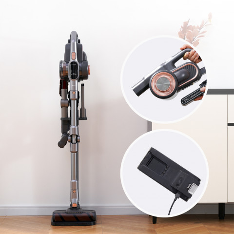 
JIMMY H10 Pro belaidis dulkių siurblys su didele siurbimo galia - sidabriškai pilkas
