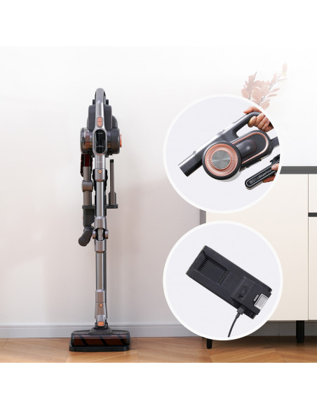 
JIMMY H10 Pro belaidis dulkių siurblys su didele siurbimo galia - sidabriškai pilkas
