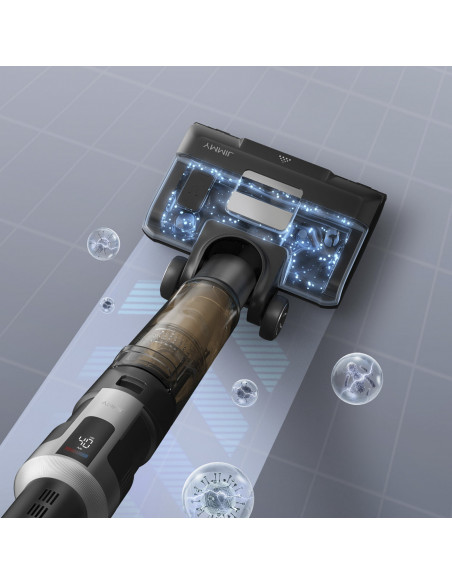 
3 viename belaidis dulkių siurblys, skalbimo mašina, šluota ir šveitiklis JIMMY HW9 300W - juodas ir sidabrinis
