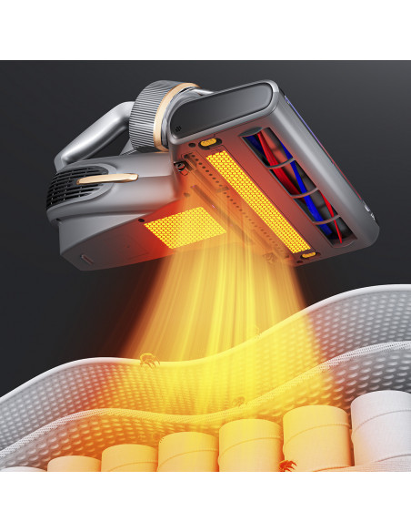 
Čiužinių dulkių siurblys alergiškiems žmonėms, UV erkučių sterilizavimas ir ultragarsas, JIMMY BX7 Pro Max 700W - pilka...