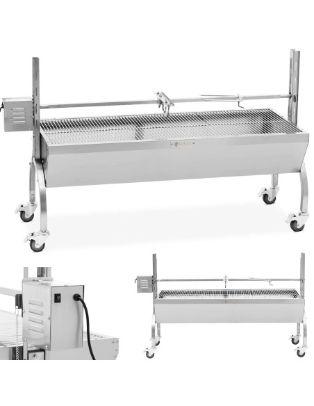 Grilis su anglimis su elektriniu kepsniu paršeliui kepti 13 W 40 kg 137 cm Grilis su anglimis su elektriniu kepsniu paršeliui kepti 13 W 40 kg 137 cm