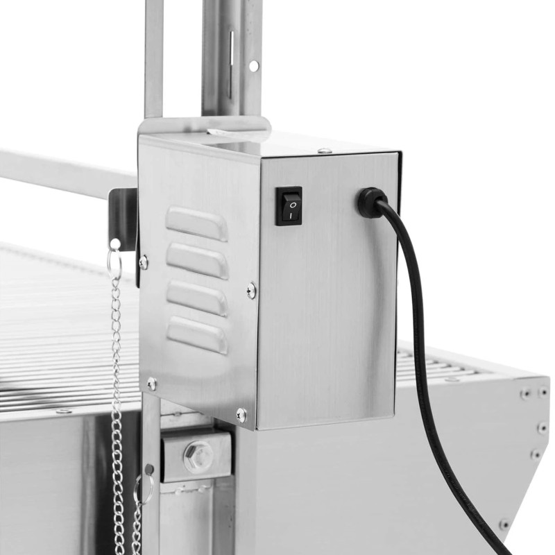 Grilis su anglimis su elektriniu kepsniu paršeliui kepti 13 W 40 kg 137 cm