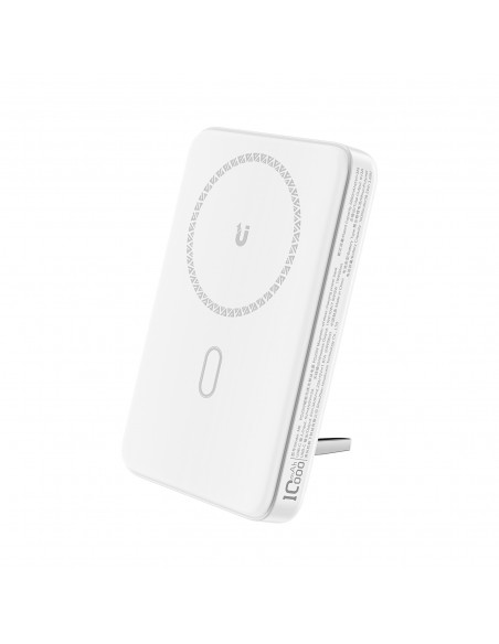 
10000mAh indukcinis magnetinis išorinis akumuliatorius su 20W stovo parinktimi + laidas - baltas
