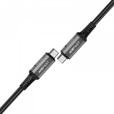 
USB-C USB4 PD3.1 5A kabelis duomenims ir vaizdo įrašams 4K 1 m - pilkai juodas
