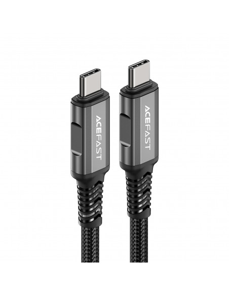 
USB-C USB4 PD3.1 5A kabelis duomenims ir vaizdo įrašams 4K 1 m - pilkai juodas
