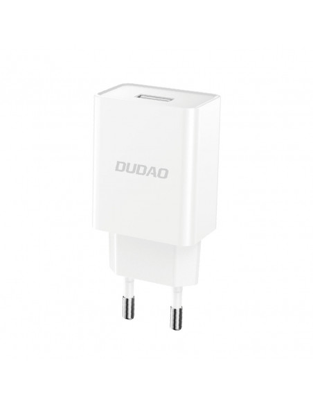 
USB-A 2.1A sieninis įkroviklis + USB-A - microUSB laidas - baltas
