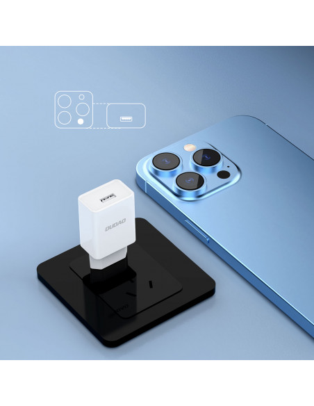 
USB-A 2.1A sieninis įkroviklis + USB-A - microUSB laidas - baltas
