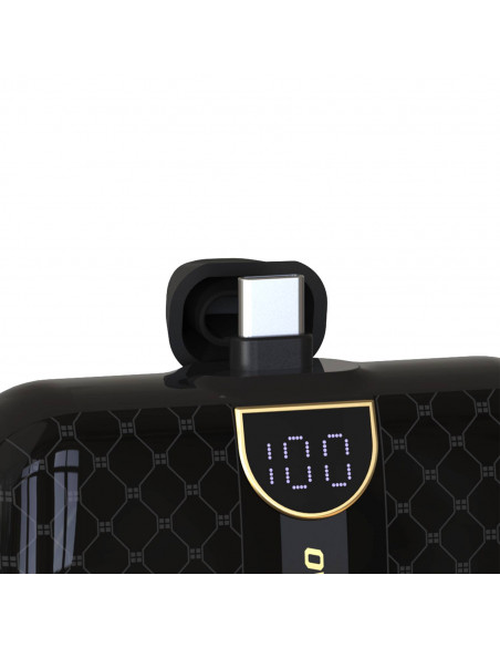 
Mini nešiojamas įkroviklis 5000mAh telefonui, 2x USB-C, juodas
