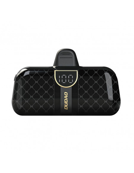 
Mini išorinė baterija, 5000 mAh, skirta „iPhone“ su „Lightning“ ir USB-C laidu, juoda
