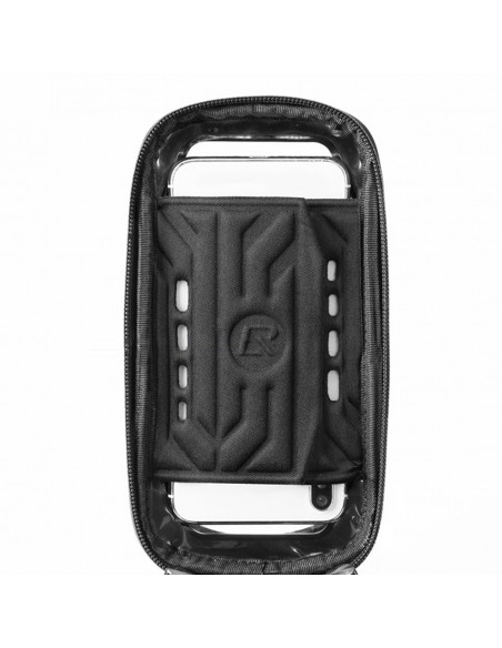 
Šarvuotas dviračio rėmo krepšys su kišene telefonui ir navigacijos sistema, 1,7 l + dangtelis - juodas
