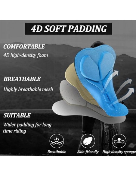 
Dviratininko šortai su dirželiu ir apsauga XL - juodi
