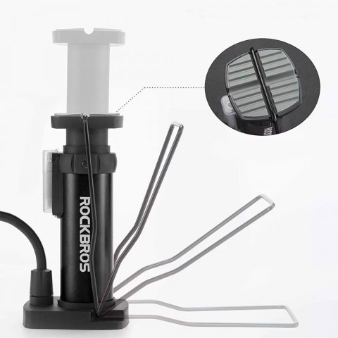 
Universalus koja valdomas dviračio grindų siurblys su manometru – juodas
