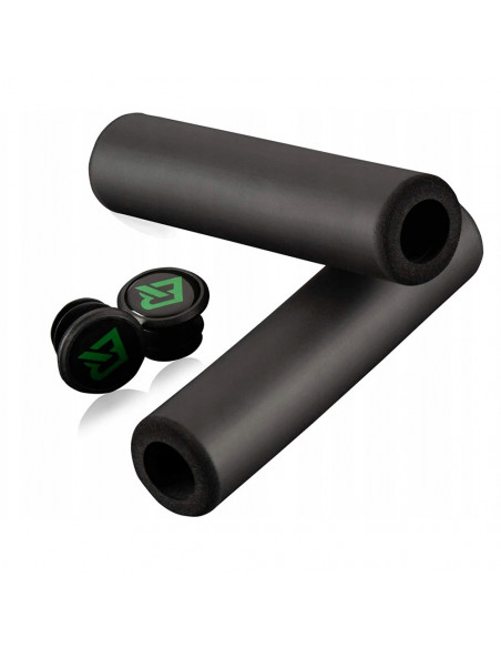 
Silikoninės putplasčio dviračių rankenos, 22 mm skersmens – juodos
