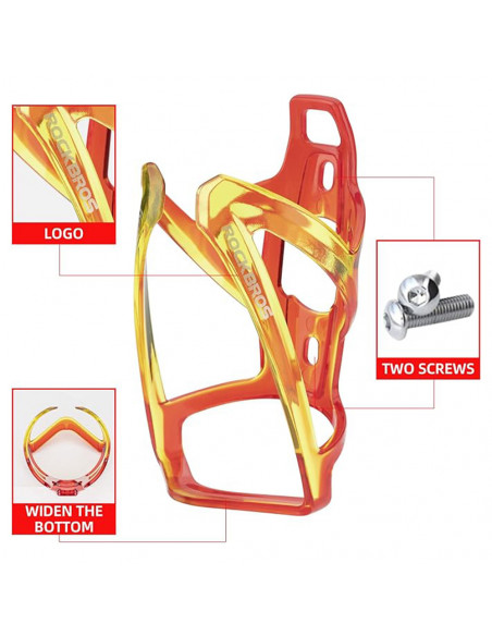 
Dviračio butelio laikiklis - raudonas ir geltonas
