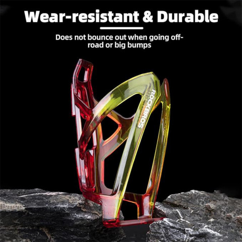 
Dviračio butelio laikiklis - raudonas ir geltonas
