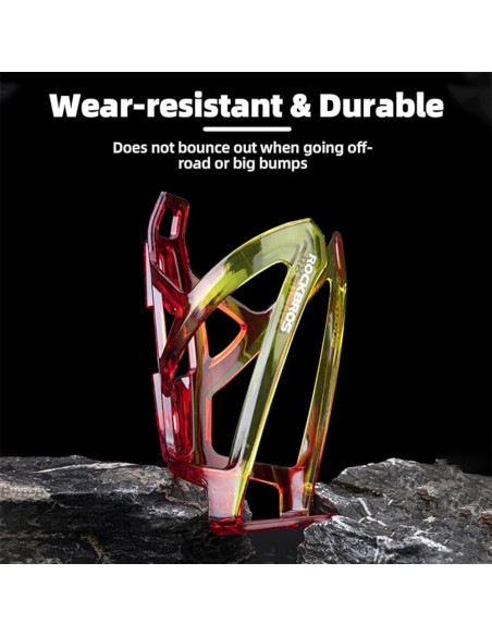 
Dviračio butelio laikiklis - raudonas ir geltonas
