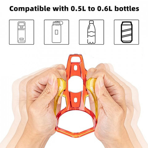 
Dviračio butelio laikiklis - raudonas ir geltonas
