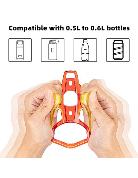 
Dviračio butelio laikiklis - raudonas ir geltonas
