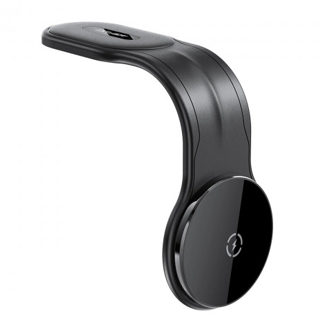 
Automobilinis telefono laikiklis su 15 W „MagSafe“ belaidžiu įkrovikliu – juodas
