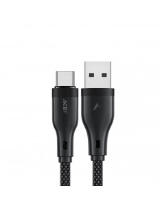 
Lankstus pintas laidas USB-A - USB-C 3A 1,2 m - juodas
