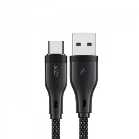 
Lankstus pintas laidas USB-A - USB-C 3A 1,2 m - juodas
