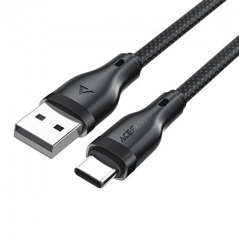 
Lankstus pintas laidas USB-A - USB-C 3A 1,2 m - juodas
